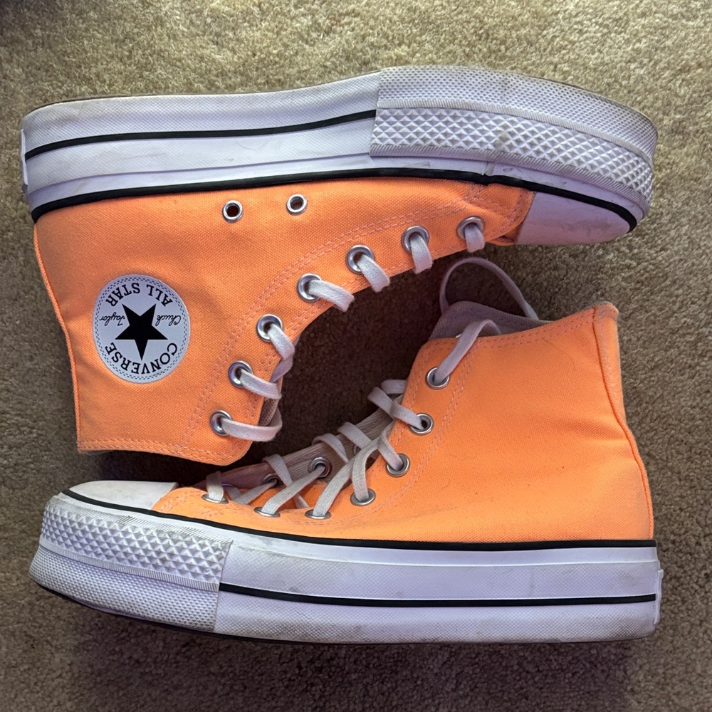 Converse Vibrant Orange High-Tops